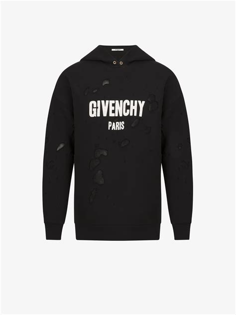 blurred givenchy paris sweatshirt|Givenchy Paris sweatshirt destroyed.